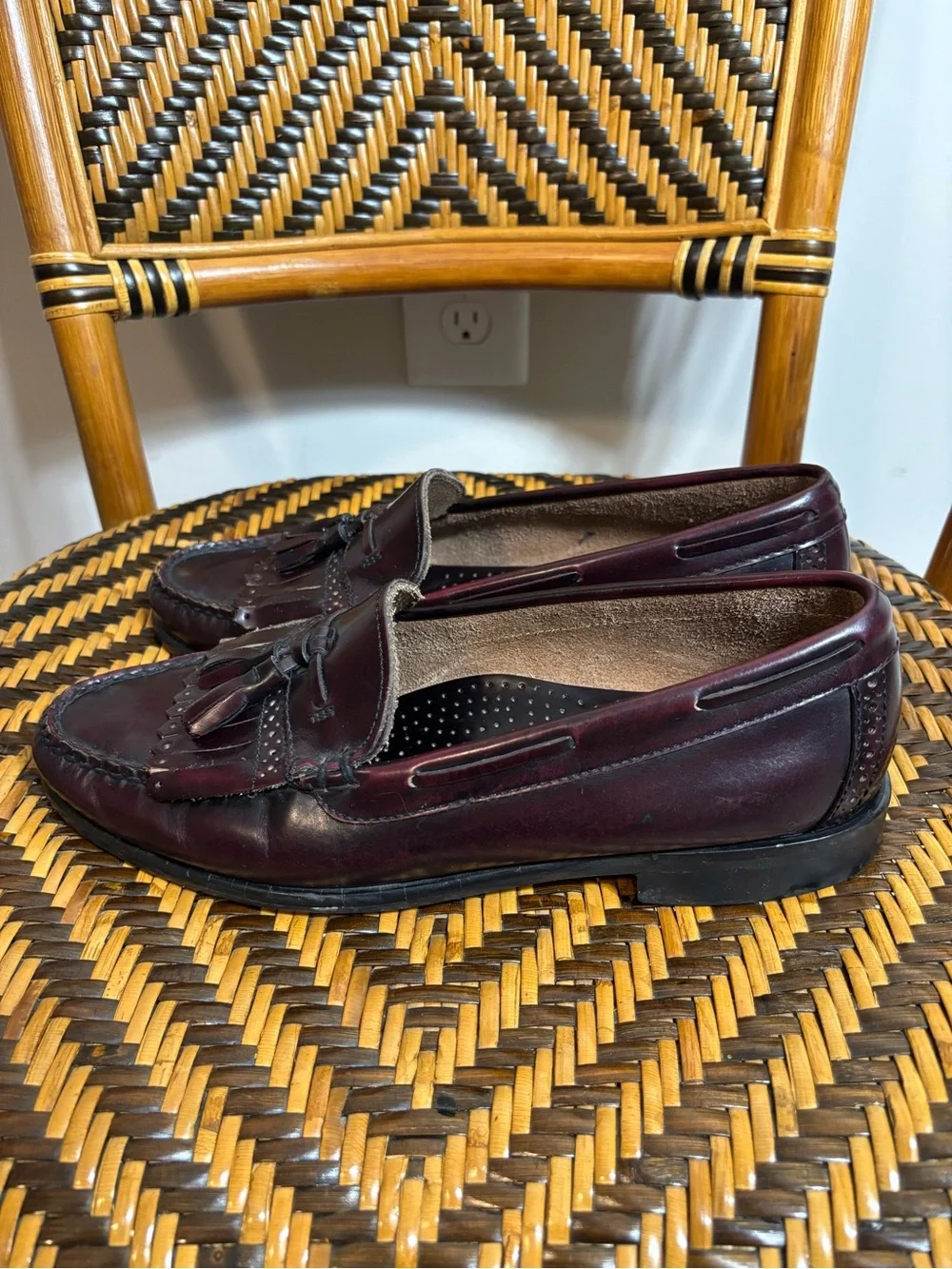 GH Bass Brompton Kiltie Tassel Loafers Leather 9.5D Preppy